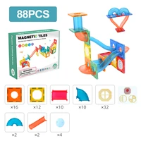 88pcs diy childrens magnetic sheet balls track pipeline type building block early education assembling diy toys for children