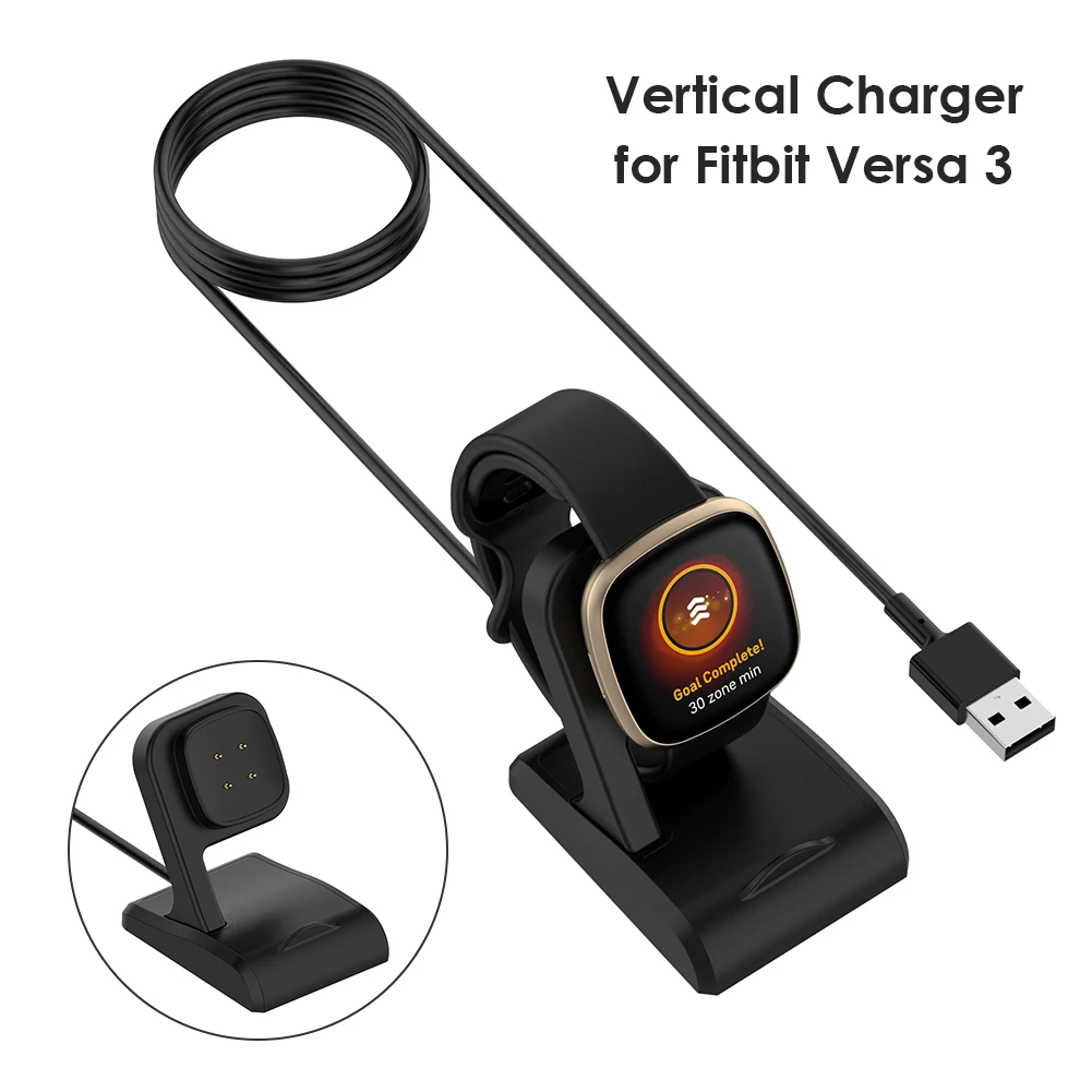 

Сменный зарядный кабель для смарт-браслета, портативное зарядное устройство USB для Fitbit Versa 3/Fitbit Sense, зарядный кабель, док-станция