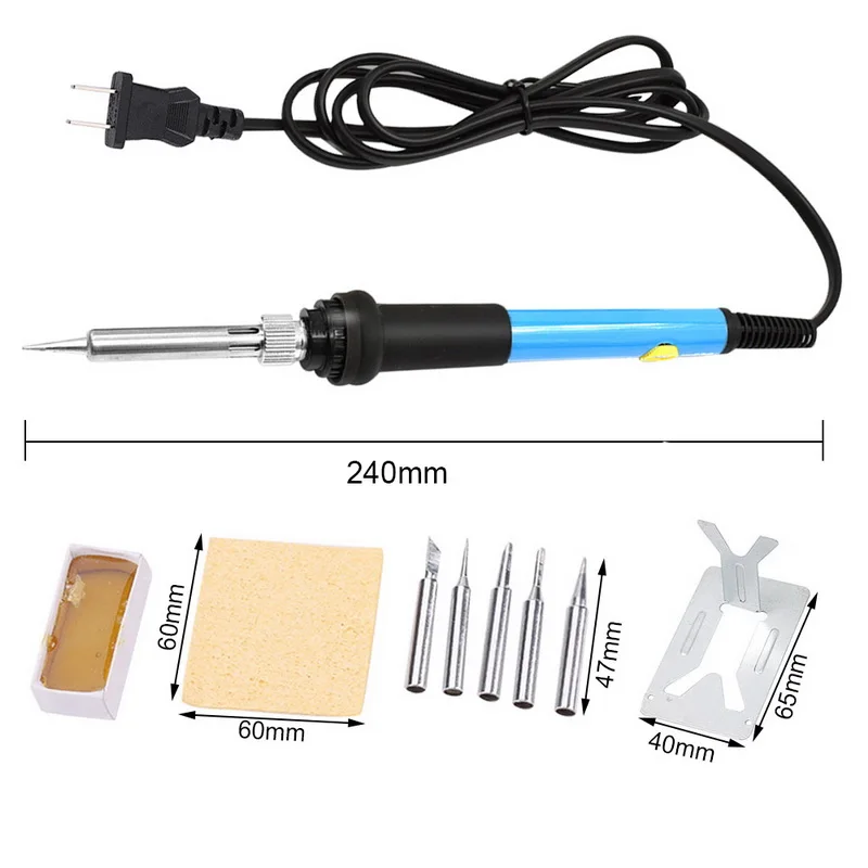 60 Вт ЕС вилка ЖК цифровой дисплей Утюг Регулируемая температура Электрический