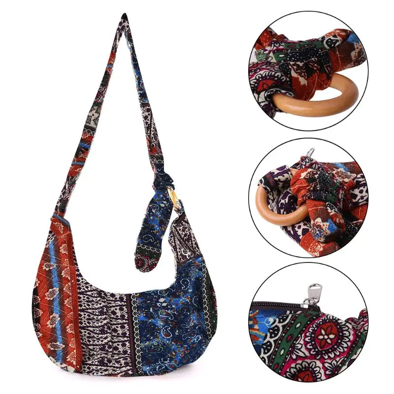 Сумка на плечо THINKTHENDO Женская в этническом стиле модный саквояж кросс-боди бохо