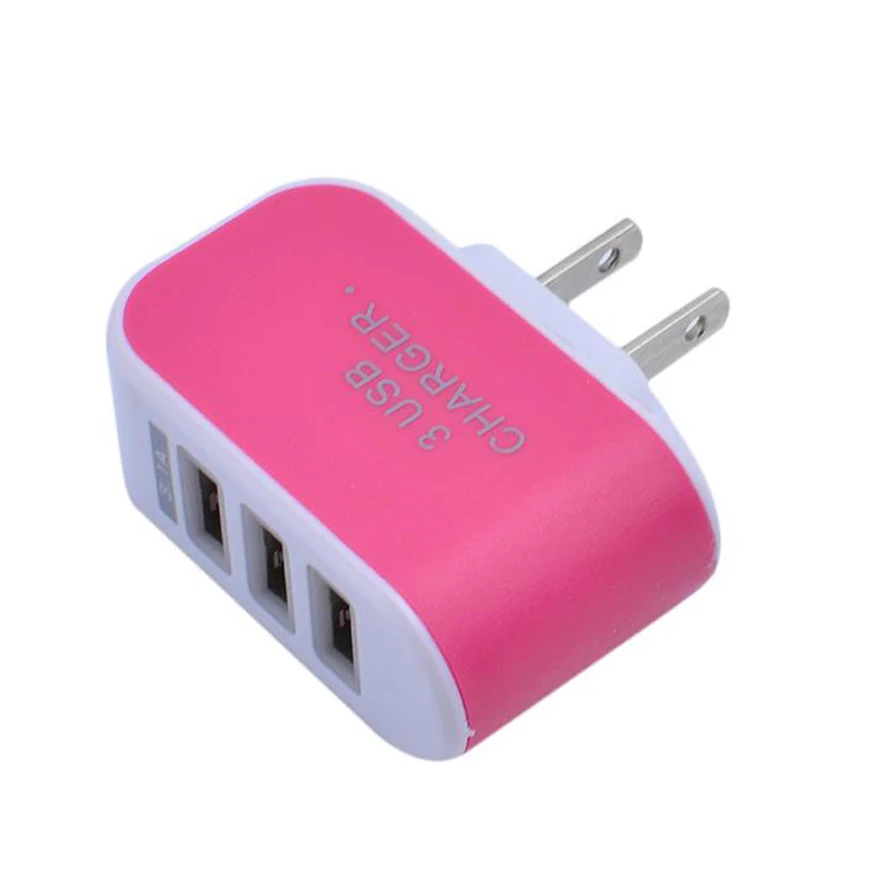EU/US стандартный штепсельная зарядная станция 3 usb порта дорожный адаптер