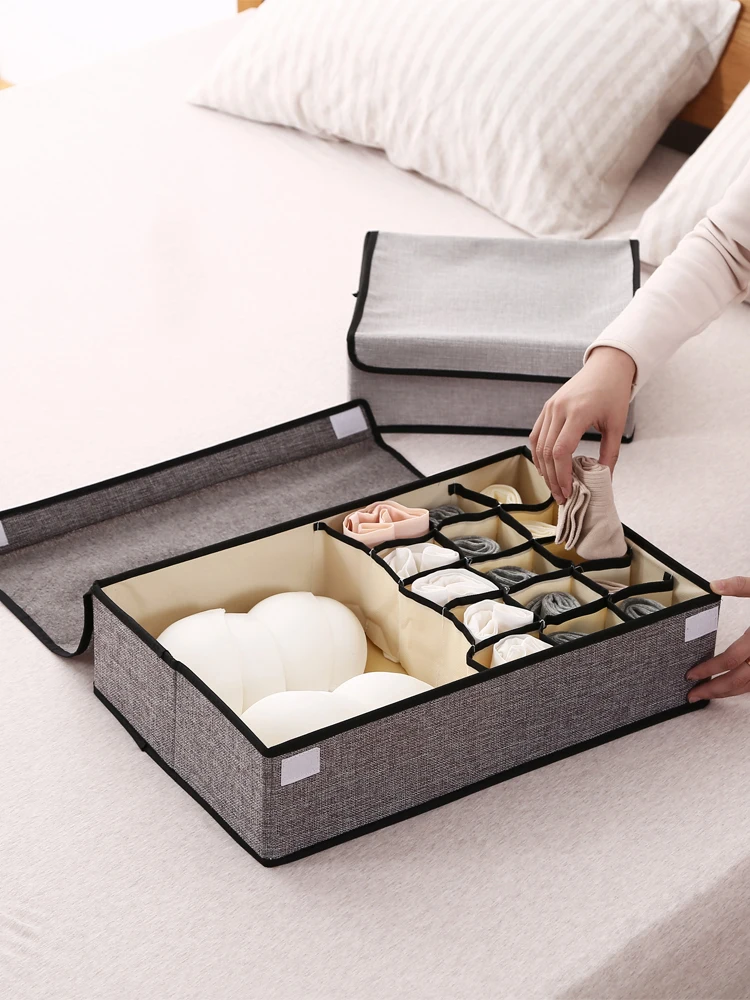 Органайзер для нижнего белья с выдвижными ящиками большая тканевая корзина