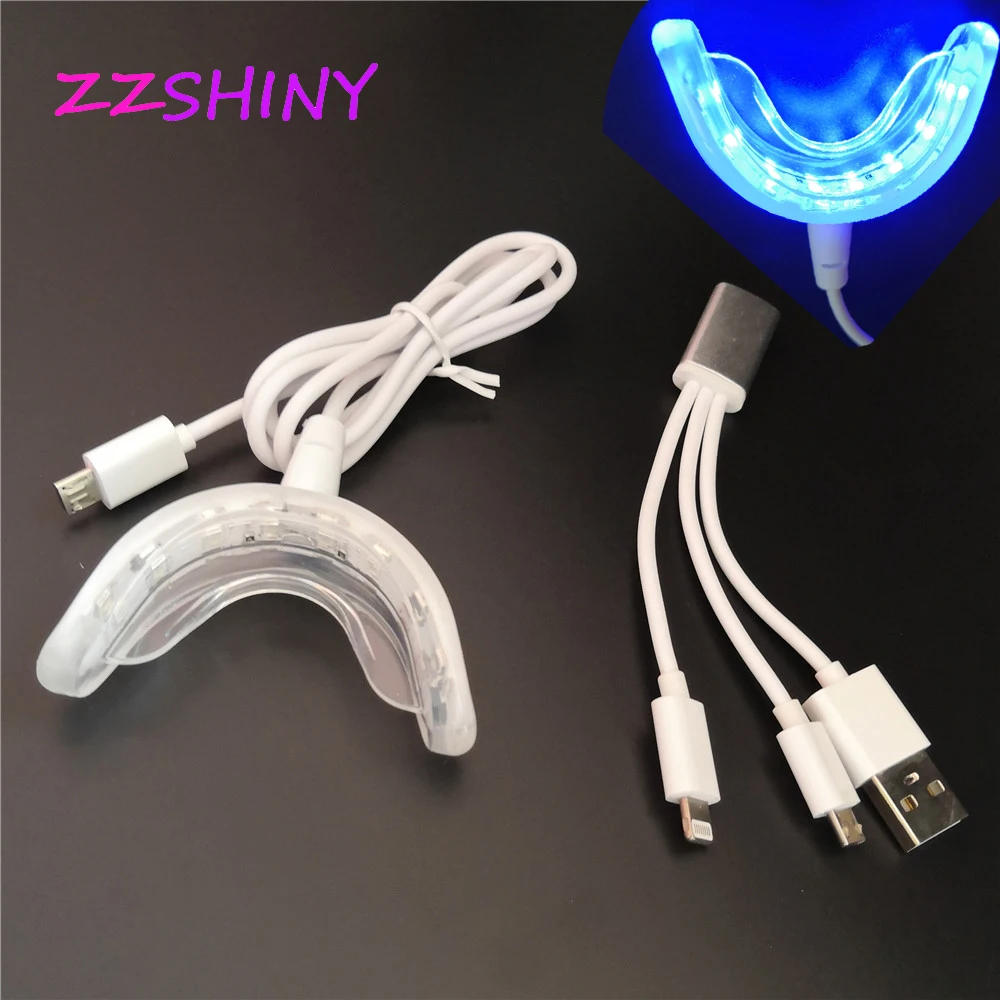 Портативный Умный СВЕТОДИОДНЫЙ Прибор для отбеливания зубов/3 usb-порта для Android IOS, система отбеливания зубов