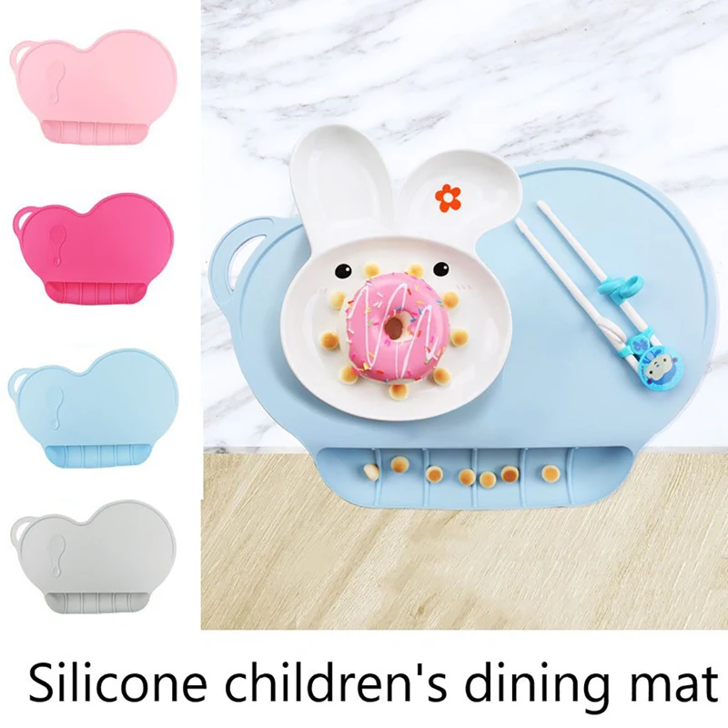 

Children's silicone placemats food grade portable baby easy-to-clean waterproof non-slip foldable placemats