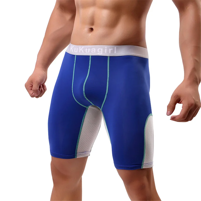 Helisopus Мягкие Длинные шорты боксеры трусики Для мужчин нижнее белье удобные