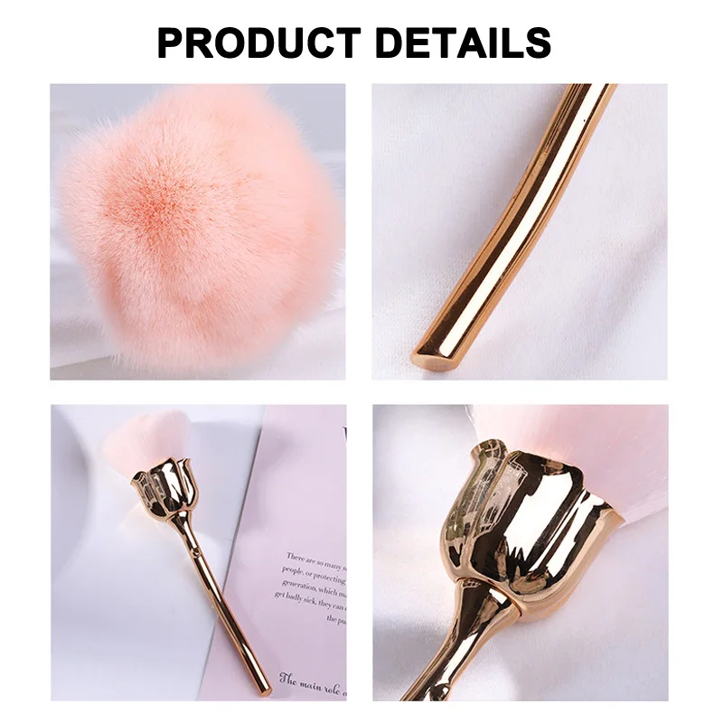 1 шт щетка для чистки ногтей в форме розы удаления пыли маникюрный макияж