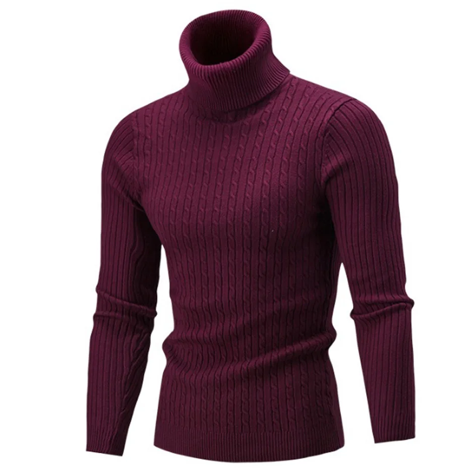 

Мужской Однотонный свитер с воротником-хомутом ZOGAA, трикотажный Повседневный хлопковый облегающий пуловер с двойным воротником, 2020