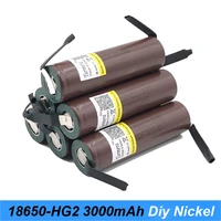 18650 hg2 3000mah battery with strips soldered batteries for screwdrivers 30a high current diy nickel inr18650 hg2 turmera new