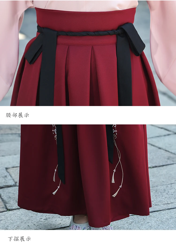 Hanfu Женская китайская одежда для народных танцев костюмы древней династии Тан китайские топы Юбки традиционная одежда для выступлений DN4132