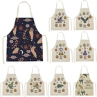 Фартук Кухонный Женский на Хэллоуин, Детский фартук 38-47 см, фартук для взрослых с черепом, передник с логотипом, товары для уборки дома 55-68