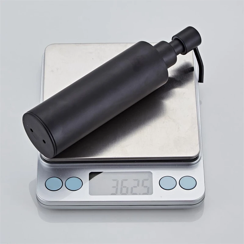 

200Ml Stainless Steel Soap Dispenser Black Coated Round Countertop Hand Pump Lotion Bottle Kitchen Bathroom Supplies