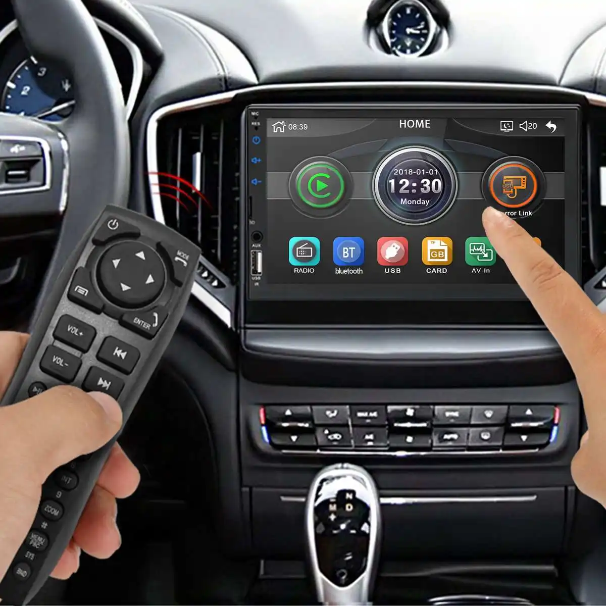 

7 inch 2 DIN Car Radio Stereo MP5 Player HD QN8035 1080P For Android Mobilephone Rear View Camera For Wince System 1 Pcs