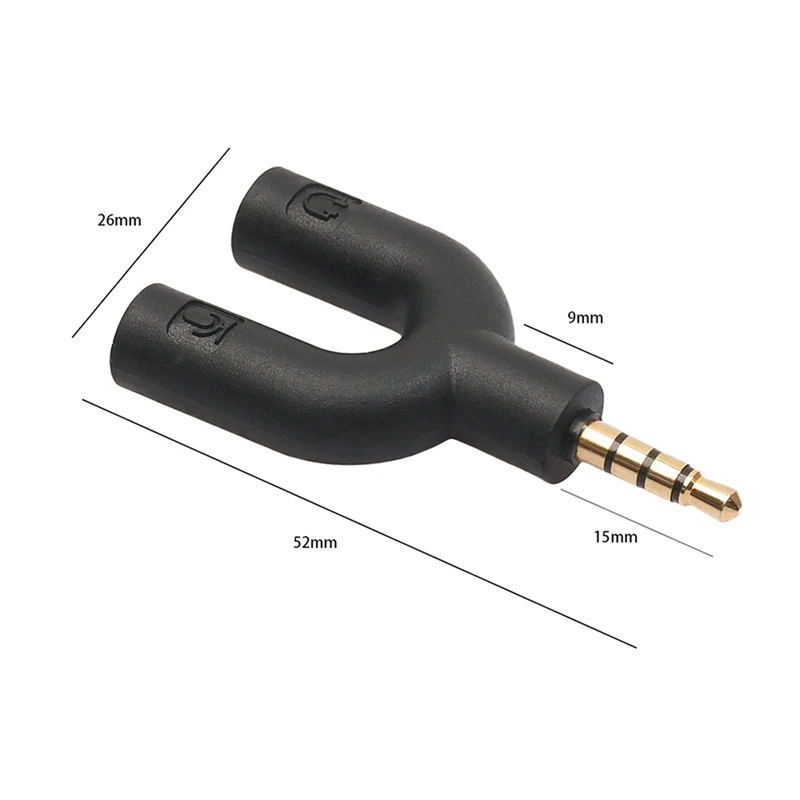 1 Pcs Mini 3.5mm Flexible Miniphone for PC &amp U Type Adapter Dual 3.5 mm Headphone Plug Audio Cables | Электроника