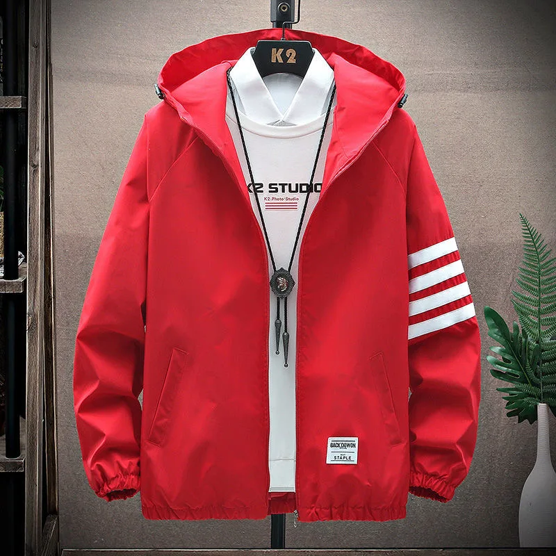 2021 hot sale windbreaker jacket men autumn outdoor hooded jacket men large size streetwear zipper jacket brand clothing m 4xl free global shipping