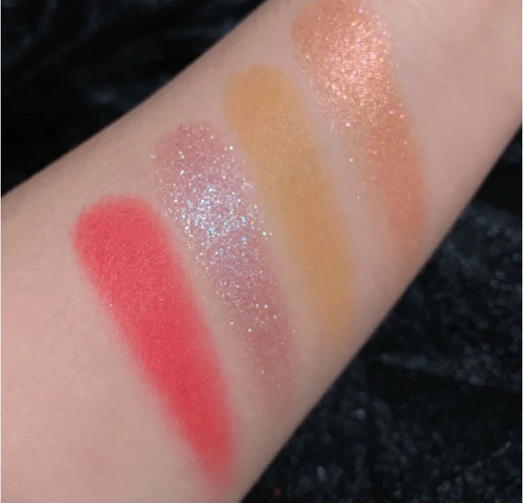 4 цвета матовые блестящие тени для век палитра долговечных блестящих мерцающих