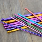Вязание крючком, 1 шт.14 шт.компл., с одной головкой, из оксида алюминия, многоцветное вязание, крюковые иглы для швейных инструментов Джамбо Плетеный вязаный крючком