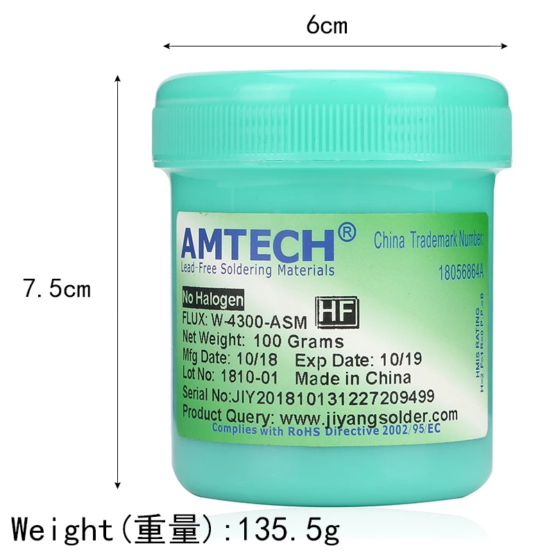 W-4300-ASM водорастворимый сварочный крем AMTECH 100 г сварочная пайка с флюсом паста