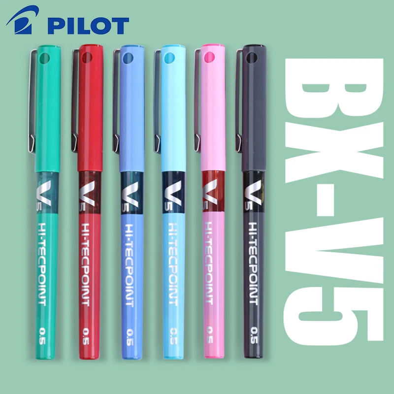 

Гелевая ручка Pilot V5 с жидкими чернилами, 0,5 мм, красный/черный/синий/небесно-голубой/розовый/фиолетовый/зеленый/желтый/темно-синий/светло-зел...