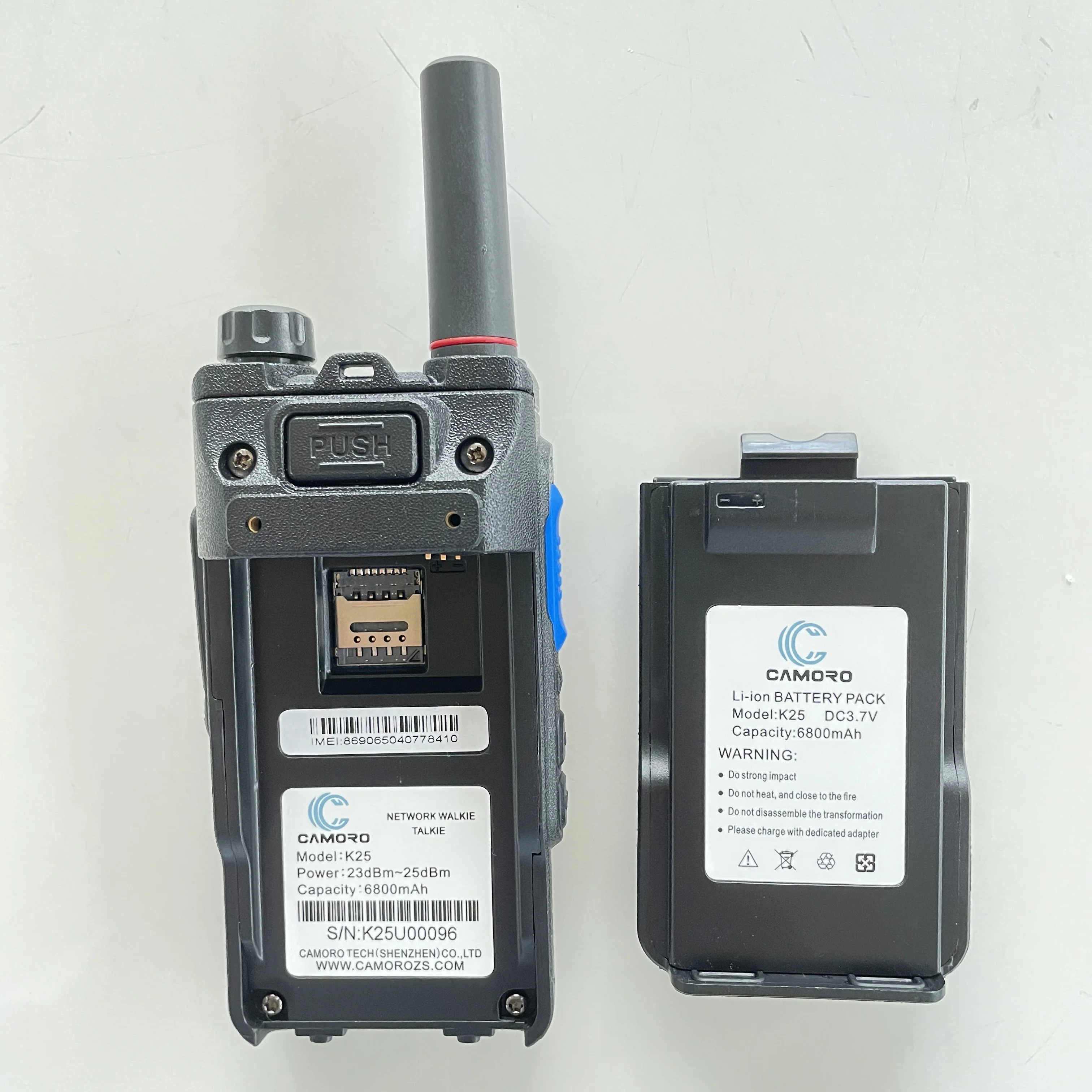 Бесплатные наушники 6800 мАч Zello радио приемопередатчик 4G CB Poc Wi-Fi GPS двухстороннее
