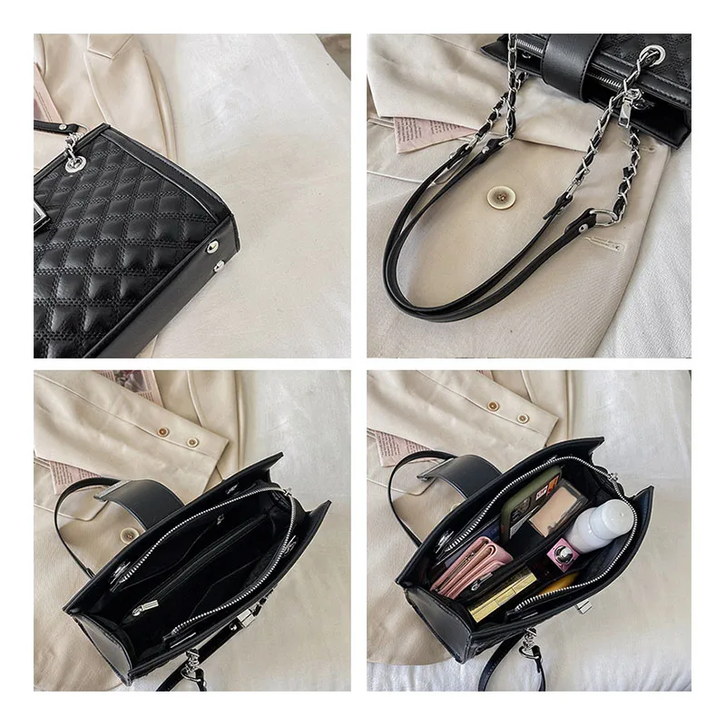 

Luxury Woman Shoulder Bag Brand Designer Ladies Tote Bags Fashion Leather Chain Subaxillary Bag Handbag 2021New Female Bags Tote