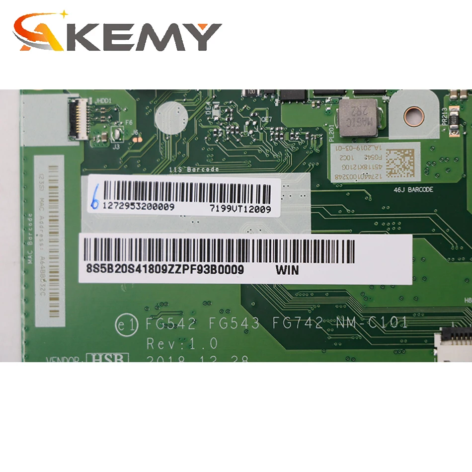 

For Lenovo L340-15API L340-17API V155-15API laptop motherboard FG542 FG543 FG742 NM-C101 CPU R7 3700U tested 100% working