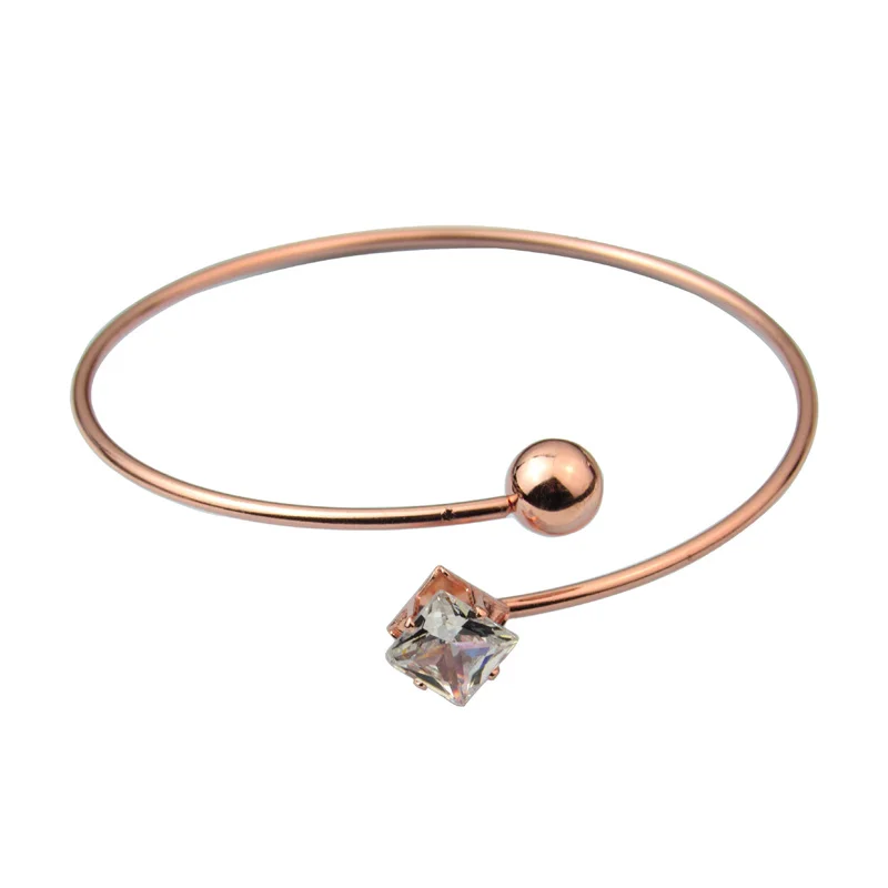 Геометрические кристаллы браслеты с брелоками для женщин золотистые