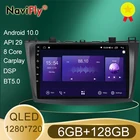 NaviFly 7862 QLED экран 1280*720 Android 10 для Mazda3 BL 2009 - 2013 автомобильный Радио Мультимедийный видео плеер GPS навигация Carplay