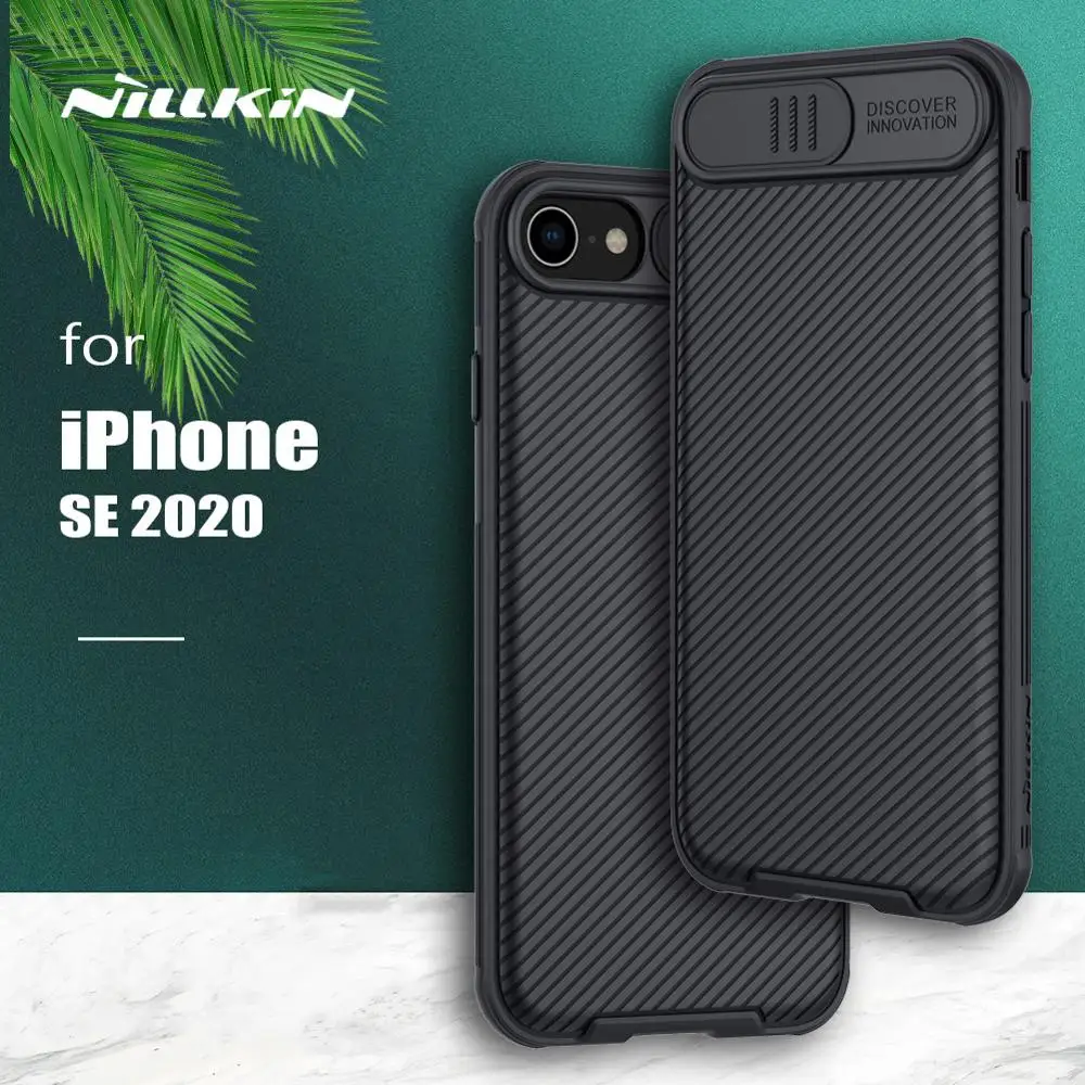 

Nillkin for iPhone SE 2020 8 7 Case Camshield Slide Camera Protection PC Phone Case Lens Protective Case for iPhone SE 2020 8 7