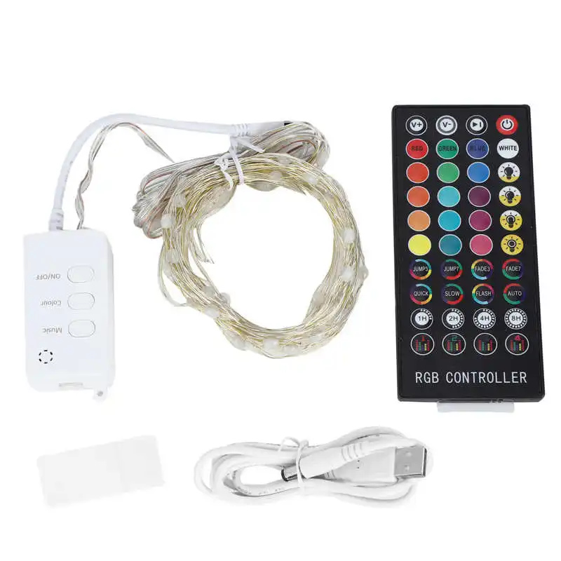 Ватным тампоном светильник 10 м 100LED строка s приложение Wi Fi для Управление музыка