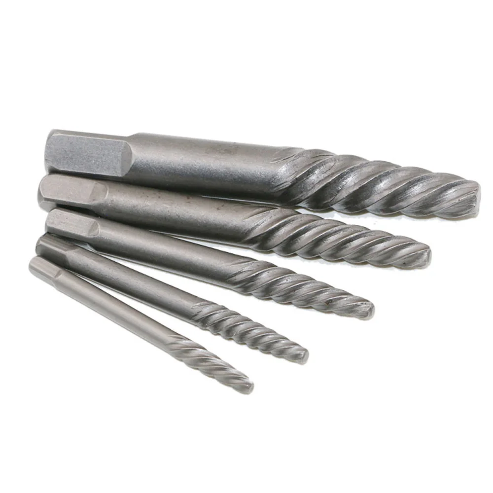 

1set Drill Bit Broken Bolt Damaged Screw Extractor Set High Hardness 3MM-10MM With Holder Repair Tool Set Drill tool