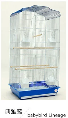 blue 47.5x36x93cm Крупная клетка для разведения попугая Тигровая кожа Роскошная клетка для птиц металлическая двухслойная вилла Птичий дом товары для птиц украшение для клетки - Цвет: blue 47.5x36x93cm
