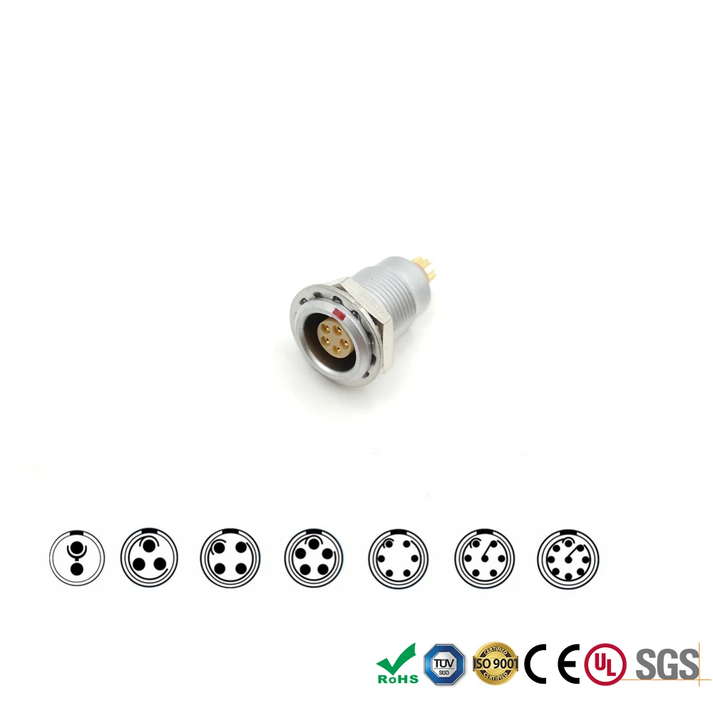 Фиксированная розетка EGG 00 0B 1B Series 2 3 4 5 6 7 8 9 10 14 16 pin металлические круглые разъемы