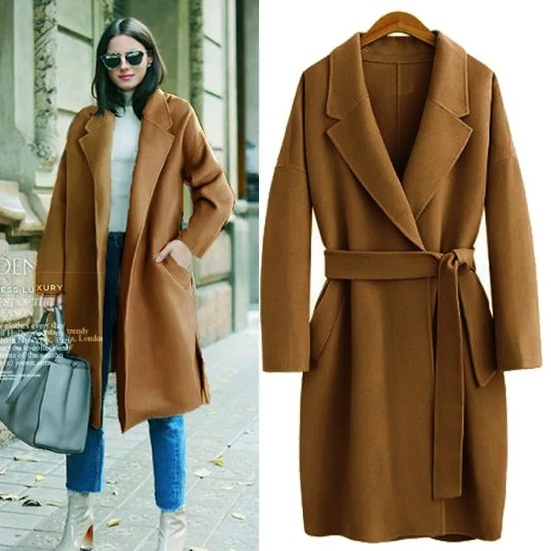 Пальто больших размеров женская искусственная шерстяная одежда 2020 Весна Новая