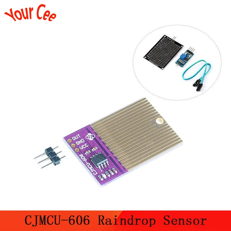 Датчик дождевых капель Обнаружение модуль влажности дождя Модуль датчика 3 5 в CJMCU