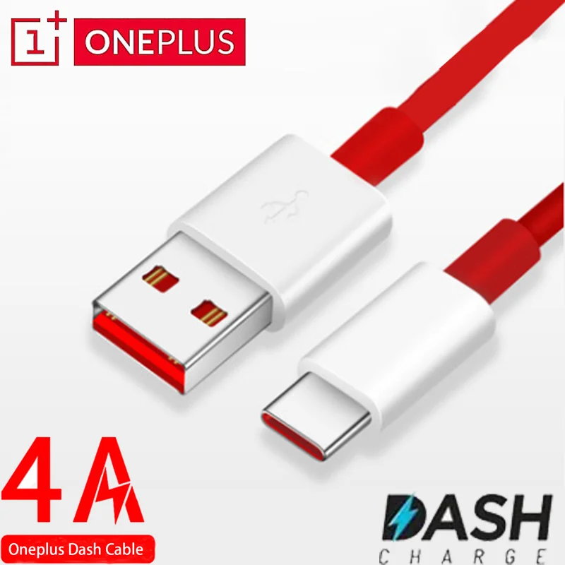 Оригинальный зарядный кабель OnePlus 4A Dash 30 см/100 см/150 см/200 см красный круглый для