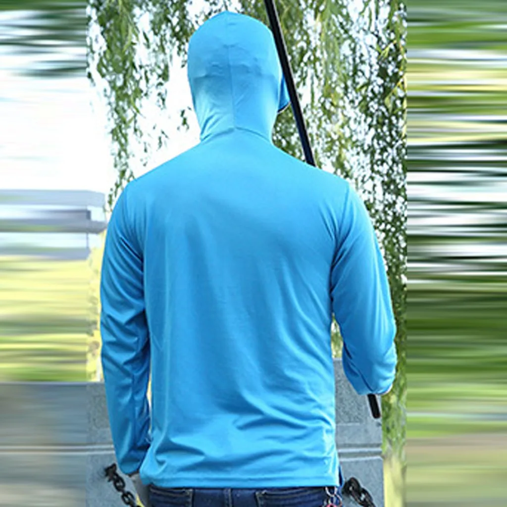 

67# Men Long Sleeves Tops Hoodie Sweatshirt Fishing Suit Zipper Blouse Sweatshirts Fishing Suit Zipper Blouse Jacket Zipper Coat