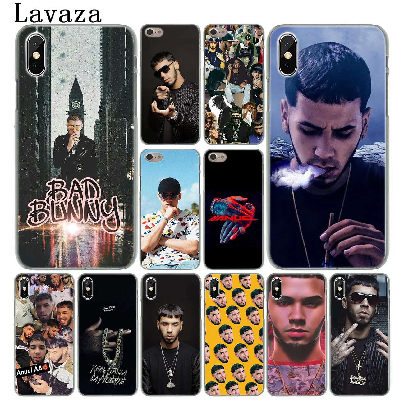 Жесткий чехол Lavaza Anuel AA Bad Bunny для iPhone XR XS X 11 Pro Max 10 7 8 6S 5 5S SE 4S 4|Чехлы-накладки| |