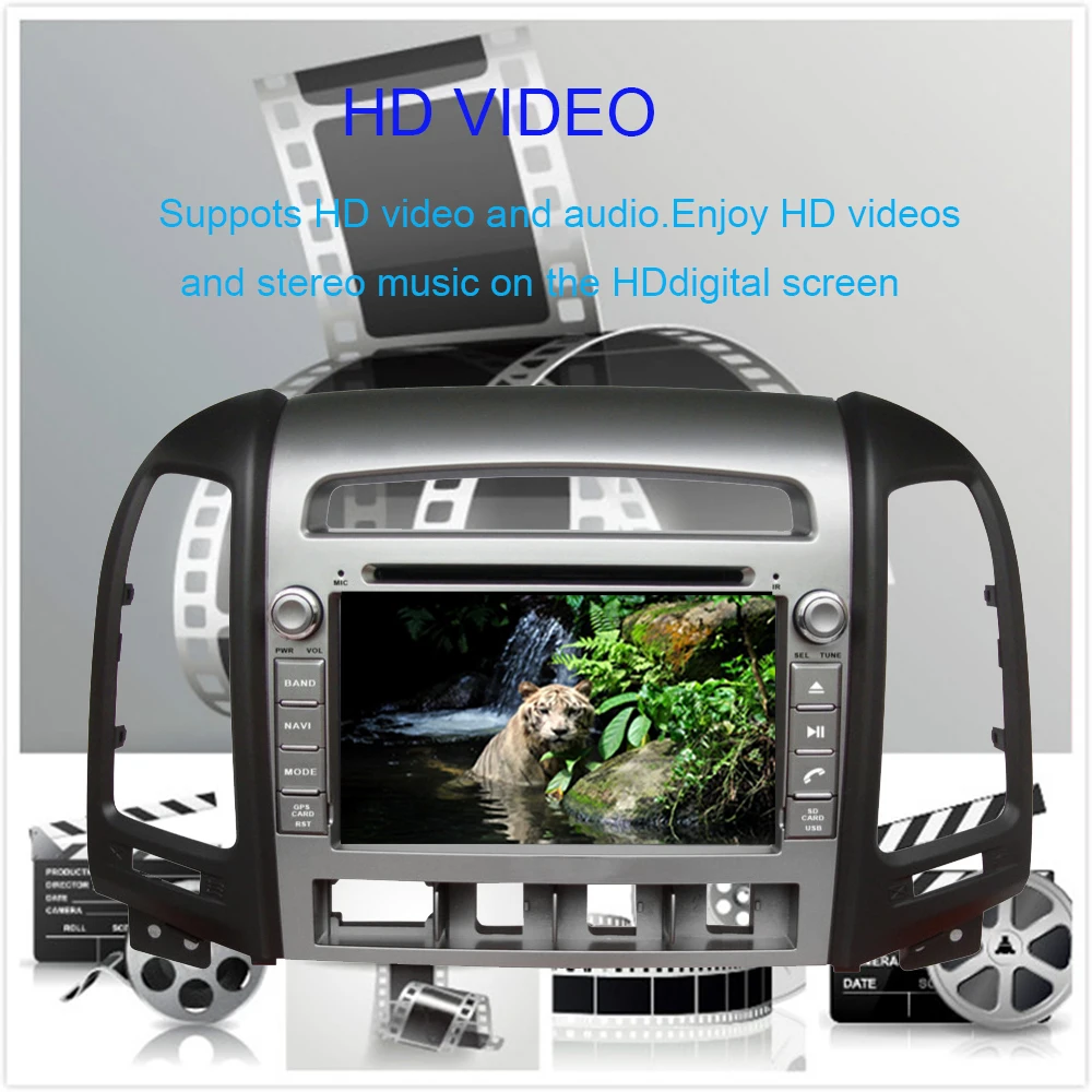 Автомобильный GPS-навигатор Android 10 0 4 Гб + 64 ГБ для HYUNDAI SANTA FE 2006-2012 автомобильное