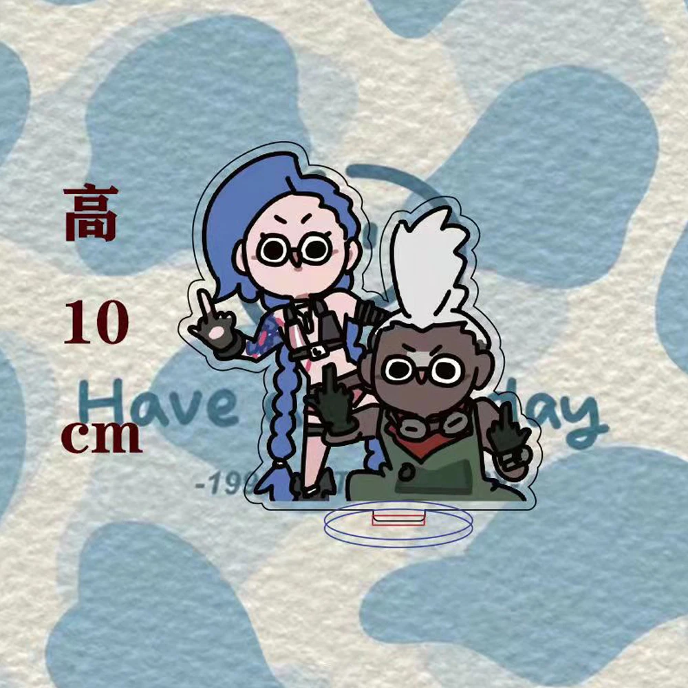 10-14 см Лига Легенд Arcane Jinx Vi Q версия фигурка акриловая настольная подставка |