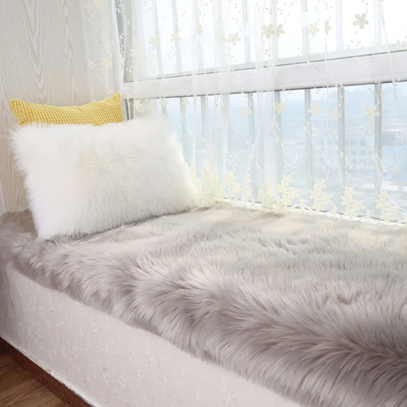 Прямоугольный Мягкий Пушистый Ковер Из искусственной овчины нордический