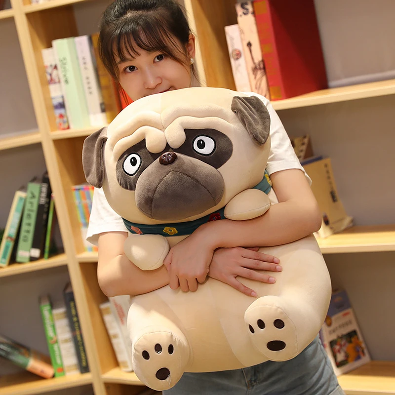 

Plush Pug Toys Simulation Dog Doll Soft Stuffed Animal Shar Pei Pug Plush Pillow Kids Toy Soft Lifelike Cartoon Dolls Girl Gift