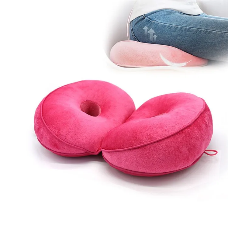 

Car Auto Dual Use Comfort Cushion Home Memory Foam of Hip Lift Seat Cushion Butt Latex Seat Pad Lumbar Back Support