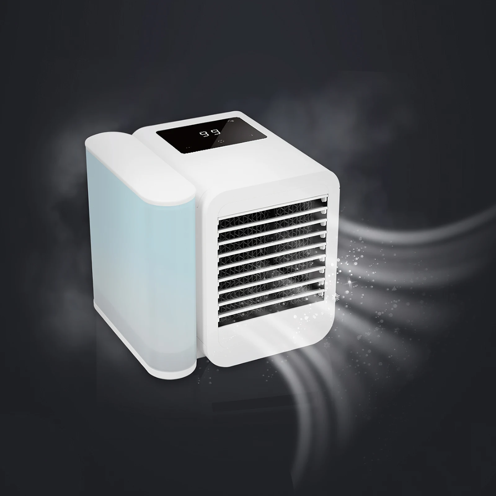 

Summer Home Air Conditioner Mini Fan USB Rechargeable Noiseless Portable Durable Adjustable Desktop Personal Cooling Fan