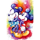 Алмазная 5D картина Русалка Disney, полноразмерная вышивка из страз сделай сам с изображением мультяшного Микки, мозаика-наклейка для вышивки крестиком, подарок