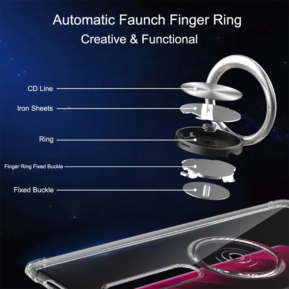 Чехол для телефона huawei Honor 8X Max V20 20 Pro 10 Lite Finger Ring Holder Cover P20 P30 mate Nova 3 3i 4 5 | Мобильные