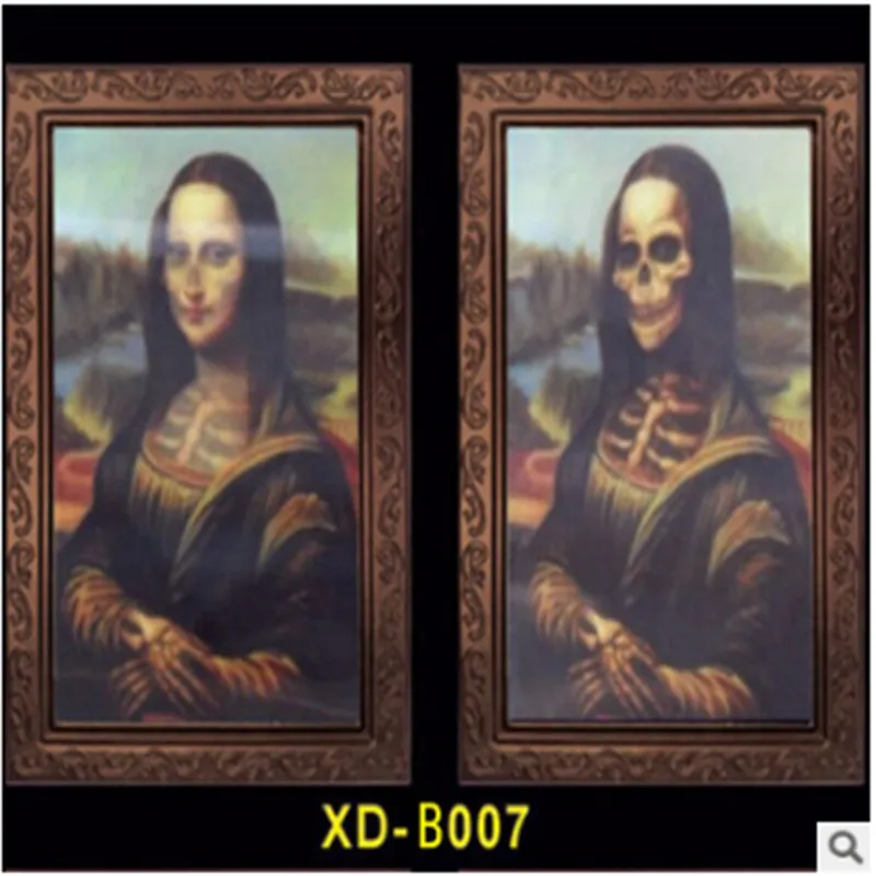 Фоторамка с изображением ужасов, линзовидная, 3D, для изменения лица, фоторамка, страшный портрет, хэллоуинская страшилка, праздничное украшение для вечеринок, реквизит - Цвет: As photo shows