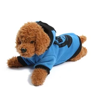 fashion splicing hooded sweater for small dogs comfortable warm dog pullover hot sales badge printing pattern pets clothes