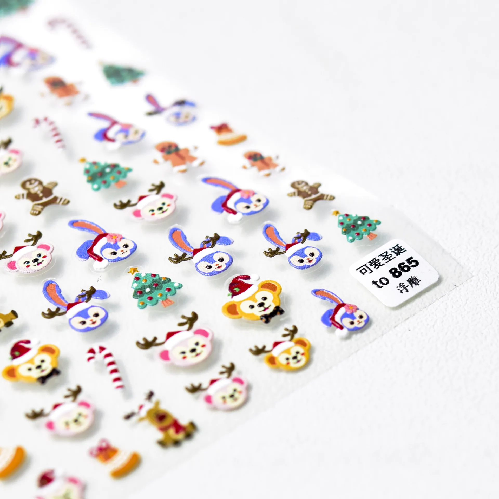 

Tomoni тисненые 865 самоклеящиеся милые наклейки для ногтей японские наклейки 5d наклейки для ногтей милые рождественские