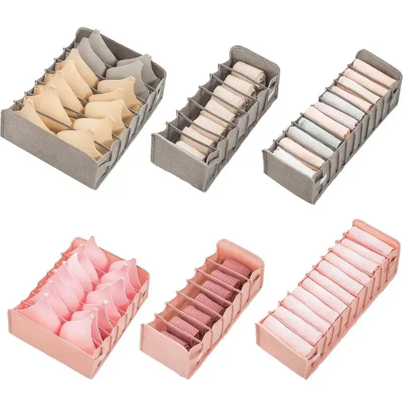 

Underwear Storage Box Socks Bra Underpants Foldable Divider Drawer Closet Organizer Household Clothes Storage Sorting Tools