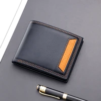 1pc mens short vintage wallets pu leather multi card holders large capacity slim male coin purses pocket money bag clutch